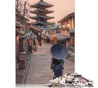 Puzzle 500 Pieces Jigsaws Kyoto Jigsaw Puzzles for Adults Wooden Jigsaw Interesting Stress Reduction Jigsaw Puzzles 500pcs (52x38cm)