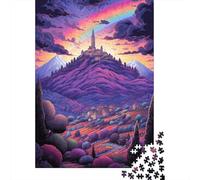 Puzzle 500 Pieces Jigsaws Lavender Fields in Provence, France21 Jigsaw Puzzles for Adults Creative Wooden Puzzles Challenge High Difficulty Game Gift for Teenagers 500pcs (52x38cm)