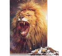 Puzzle 500 Pieces Jigsaws Lion Power Creative Jigsaw Puzzles for Adults Woodenboard Puzzles Jigsaw Puzzles for Birthday Festivals Gifts 500pcs (52x38cm)