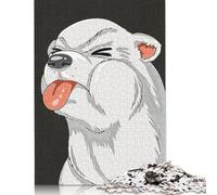 Puzzle 500 Pieces Jigsaws Meme Dog Creative Square Jigsaw Puzzles for Teenager Wooden Puzzles Jigsaw Puzzles for Adults Gifts 500pcs (52x38cm)