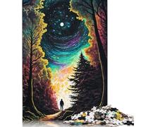Puzzle 500 Pieces Jigsaws Paint The Silent Night Jigsaw Puzzles for Adults Wooden Jigsaw Interesting Stress Reduction Jigsaw Puzzles 500pcs (52x38cm)