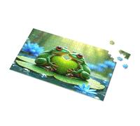 Puzzle 500 Pieces Love In The Rainforest: Two Frogs Share A Heart Picture Puzzle Toys For Boys 6-8 Gift For 4 Year Old Boy(300PCS)