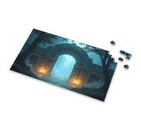 Puzzle 500 Pieces Mystical Stone Archway In Foggy Forest Picture Puzzle 4 Year Old Girl Birthday Gifts Jigsaw Puzzles 500(500PCS)