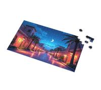 Puzzle 500 Pieces Night Walk In The Palm-Lined Street Picture Puzzle 3 Year Old Girl Gifts Puzzles For Toddlers 2-4(300PCS)