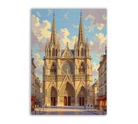 Puzzle 500 Pieces Orleans Cathedral Beautiful Facade Architecture France Casual Large Size Puzzle Toy Intellectual Decompression and Home Decoration