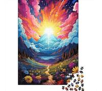 Puzzle 500 Pieces Psychedelic Painting Landscape Jigsaw Boys And Girls Puzzle Jigsaw Puzzle Education Game Toys Family Decoration 500pcs (52x38cm)