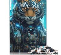Puzzle 500 Pieces Robot Tiger Puzzles Jigsaw Adults And Difficulty Puzzles Jigsaw Creative Educational Games Toy Birthday Present 500pcs (52x38cm)