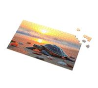 Puzzle 500 Pieces Sunset Serenity: A Turtle'S Journey On The Beach Picture Puzzle 3 Year Old Girl Gifts Puzzles For Toddlers 2-4(1000PCS)
