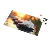 Puzzle 500 Pieces Sunset Serenity With Orchid And Stones Picture Puzzle Toys For Boys 6-8 Gift For 4 Year Old Boy(300PCS)