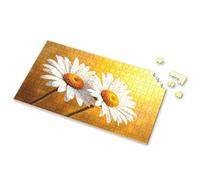 Puzzle 500 Pieces Two White Daisies With Yellow Centers Picture Puzzle 4 Year Old Girl Birthday Gifts Jigsaw Puzzles 500(300PCS)