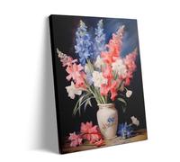 Puzzle 500 Pieces Valentine's Day Romantic Flowers Blue and Red Gladiolus in Vintage Vase Elegant Classic