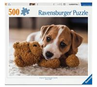 Ravensburger - Puppies Collection: Puppy and Bear 500 Pieces | Puzzle 500 Pieces Adults | Adult Puzzles | Measures 49x36cm | Gift Ideas