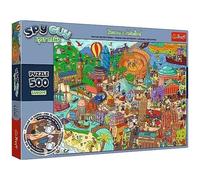 Trefl - Puzzle Spy Guy Lost Items: Europe - 500 Elements, Become Detective and Find 20 Differences, Lost Items, Creative Entertainment for Adults and Children from 10 Years