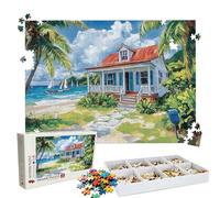 Puzzle 5000 - Coconut Trees Cabin Jigsaw Games - 5000 Piece Jigsaw Puzzles for Adults - Pieces with Box - Wooden Puzzles - The Best Gifts for Stress Selief and Relaxation 61.6 X 41.5 Inch W3H-410