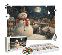 Puzzle 5000 - Snowman Cabin Jigsaw Games - 5000 Piece Jigsaw Puzzles for Adults - Pieces with Box - Wooden Puzzles - Challenging Game Beautiful - The Best Gifts Relaxation 61.6 X 41.5 Inch W3H-397