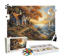 Puzzle 5000 - Sunset Sailing Ship(3) Jigsaw Games - 5000 Piece Jigsaw Puzzles for Adults - Pieces with Box - Wooden Puzzles - The Best Gifts for Stress Selief and Relaxation 61.6 X 41.5 Inch W3H-26