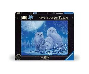 Puzzle 500Pcs Glow-In-The-Dark Owls Ravensburger Puzzle Top