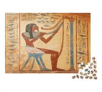 Puzzle 52x38cm/1000pcs Erwachsene Ancient Egyptian Puzzle Damen Herren Holzbrett Präzisions-Interlocking Artistic Hieroglyphic Style