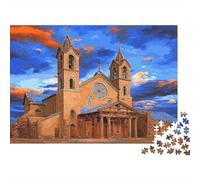Puzzle 52x38cm/1000pcs Erwachsene St. Francis Cathedral Puzzle Damen Herren Holzbrett Präzisions-Interlocking Blue Sky