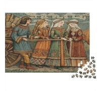 Puzzle 52x38cm/1000pcs Erwachsene Viking Female Warriors, Renaissance Paintings Puzzle Damen Herren Holzbrett Präzisions-Interlocking