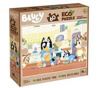 Lisciani - BLUEY - Eco Puzzle - 60 Pieces - For Children from 4 years - 50x70cm - Bluey Puzzle with Double Colour Plate - 100% Recyclable Puzzle, Plastic Free - FSC Certified