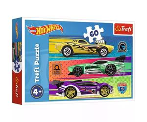 Puzzle 60 elementów. Hot Wheels Wyscig - Trefl