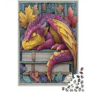 Puzzle 70x50cm/1000pcs Erwachsene Baby Dragon Sleeps in The Book Puzzle Damen Herren Holzbrett Präzisions-Interlocking