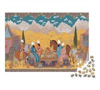 Puzzle 70x50cm/1000pcs Erwachsene Diplomatic Meeting between Archers And Nobles Puzzle Damen Herren Holzbrett Präzisions-Interlocking
