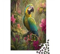 Puzzle 70x50cm/1000pcs Erwachsene Parrot in A Tropical Forest Puzzle Damen Herren Holzbrett Präzisions-Interlocking