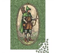 Puzzle 70x50cm/1000pcs Erwachsene Robin Hood Medieval Style Illustration Puzzle Damen Herren Holzbrett Präzisions-Interlocking