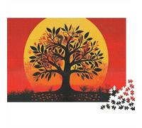 Puzzle 70x50cm/1000pcs Erwachsene Sun,Native Trees Puzzle Damen Herren Holzbrett Präzisions-Interlocking