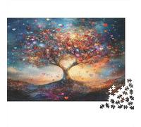 Puzzle 70x50cm/1000pcs Erwachsene Tree of Life Puzzle Damen Herren Holzbrett Präzisions-Interlocking Unity Harmony Love Peace