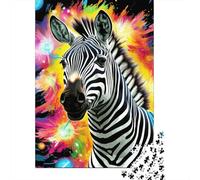 Puzzle Adult 1000 Piece Colorful Zebras Jigsaw Puzzle Game Wooden Jigsaw Puzzle Teenagers And Fun Puzzles Games 1000pcs (75x50cm)