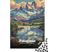 Puzzle Adult 1000 Piece Patagonia Landscape Art Print Jigsaw Puzzle Game Wooden Jigsaw Puzzle Teenagers And Fun Puzzles Games 1000pcs (75x50cm)