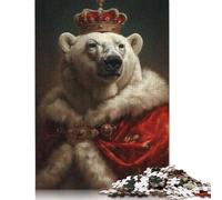 Puzzle Adult 500 Piece Regal Polar Bear Jigsaw Puzzle Game Wooden Jigsaw Puzzle Teenagers And Fun Puzzles Games 500pcs (52x38cm)