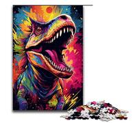 Puzzle Adult Angry Dinosaur Jigsaws 1000 Pieces Wooden Jigsaw for Kids Age 12 Years Up Challenging Game 1000 PCS(75x50cm)