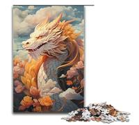 Puzzle Adult Animal Colourful Dragon Jigsaws 1000 Pieces Paper Jigsaw for Kids Age 14 Years Up Challenging Game 1000 PCS(38x26cm)