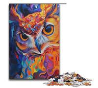 Puzzle Adult Animal Owl Jigsaws 1000 Pieces Paper Jigsaw for Kids Age 14 Years Up Challenging Game 1000PCS(38x26cm)