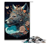 Puzzle Adult Animal Wolf Jigsaws 1000 Pieces Wooden Jigsaw for Kids Age 14 Years Up Challenging Game 1000 PCS(75x50cm)