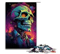 Puzzle Adult Colorful Psychedelic Gangster Zombies Jigsaws 1000 Pieces Wooden Jigsaw for Kids Age 12 Years Up Challenging Game 1000 PCS(75x50cm)