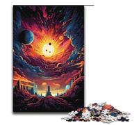 Puzzle Adult Colorful Psychedelic Space Balls Jigsaws 1000 Pieces Wooden Jigsaw for Kids Age 12 Years Up Challenging Game 1000 PCS(38x26cm)