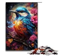Puzzle Adult Colorful Psychedelic Spirit Animal Sparrow Jigsaws 1000 Pieces Wooden Jigsaw for Kids Age 12 Years Up Challenging Game 1000 PCS(75x50cm)