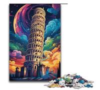 Puzzle Adult Leaning Tower of Pisa Italy Jigsaws 1000 Pieces Paper Jigsaw for Kids Age 14 Years Up Challenging Game 1000PCS(38x26cm)