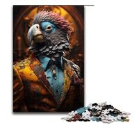 Puzzle Adult Painting Colorful Parrot Jigsaws 1000 Pieces Wooden Jigsaw for Kids Age 14 Years Up Challenging Game 1000 PCS(75x50cm)
