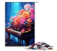 Puzzle Adult Piano Colorfull Jigsaws 1000 Pieces Wooden Jigsaw for Kids Age 14 Years Up Challenging Game 1000 PCS(75x50cm)