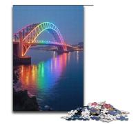 Puzzle Adult Rainbow Bridge Jigsaws 1000 Pieces Wooden Jigsaw for Kids Age 12 Years Up Challenging Game 1000 PCS(38x26cm)