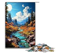 Puzzle Adult The Colors of Autumn Jigsaws 1000 Pieces Wooden Jigsaw for Kids Age 12 Years Up Challenging Game 1000 PCS(75x50cm)