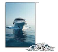 Puzzle Adult The Returning Ships Cut through The Calm Waters Jigsaws 1000 Pieces Wooden Jigsaw for Kids Age 12 Years Up Challenging Game 1000 PCS(38x26cm)