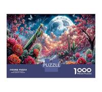 Puzzle Adults 1000 Pieces, A Mantis Among The Rose Bushes, Wildlife, Impossible Hard Difficult Challenging, Home Decoration, Gift Men Women 38x26cm/1000pcs