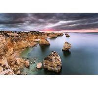 Puzzle Adults Puzzle 300 Piece,Natural Beauty,Rock,Sunrise,Algarve,Atlantic Ocean,Portugal 38x26CM
